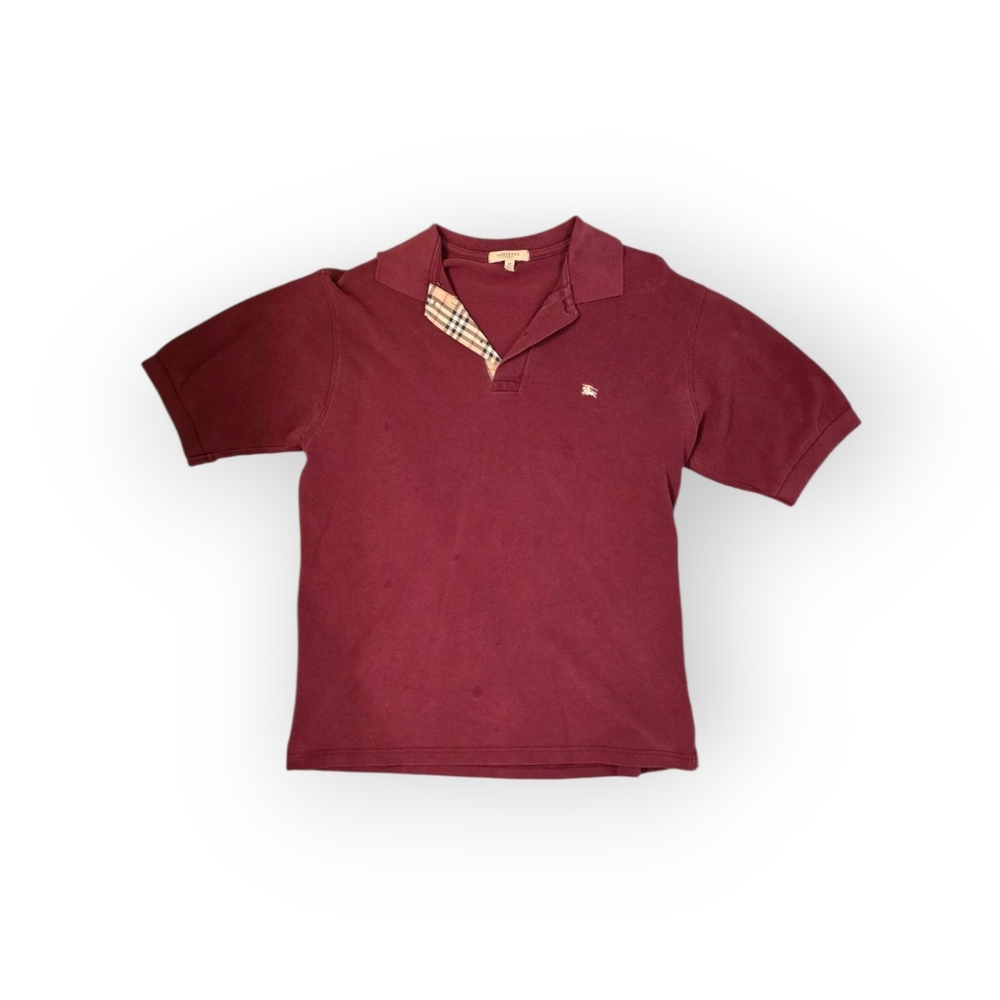 Burberry Red Polo Shirt Classic Piqué Knit